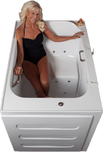 Walk-in tub overhead view
