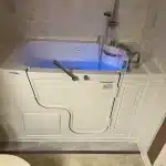 Professionally installed walk in tub